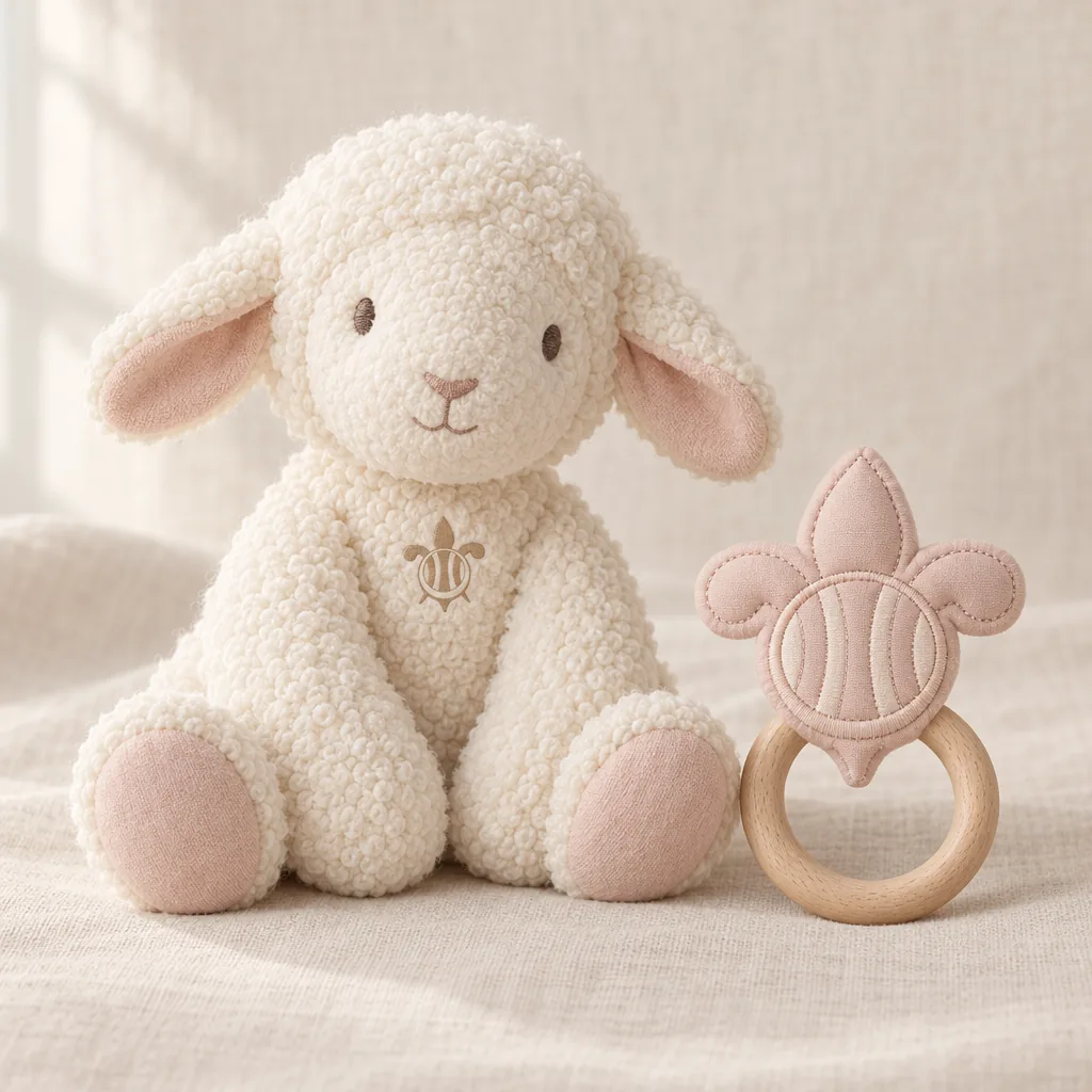 Le Lys Rattle & Plush, view 1